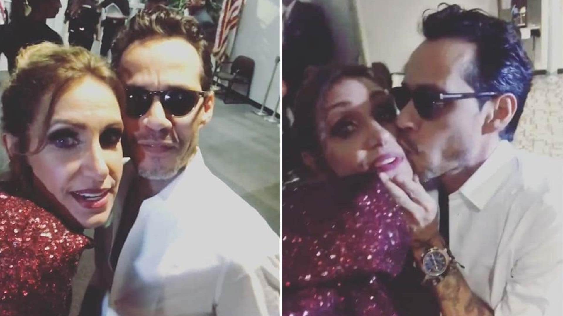 We can't stop watching this video of Marc Anthony kissing Lili Estefan