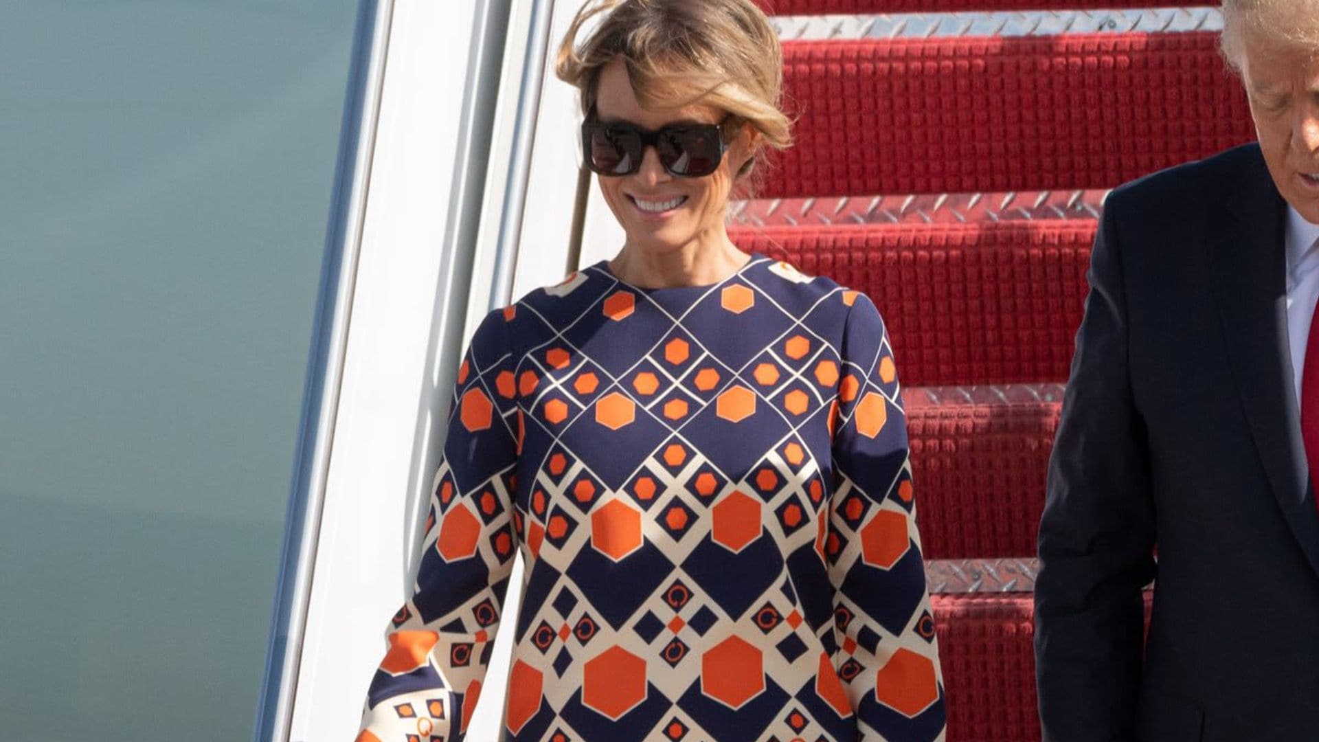 Melania Trump arrives in Florida wearing a $3,700 dress