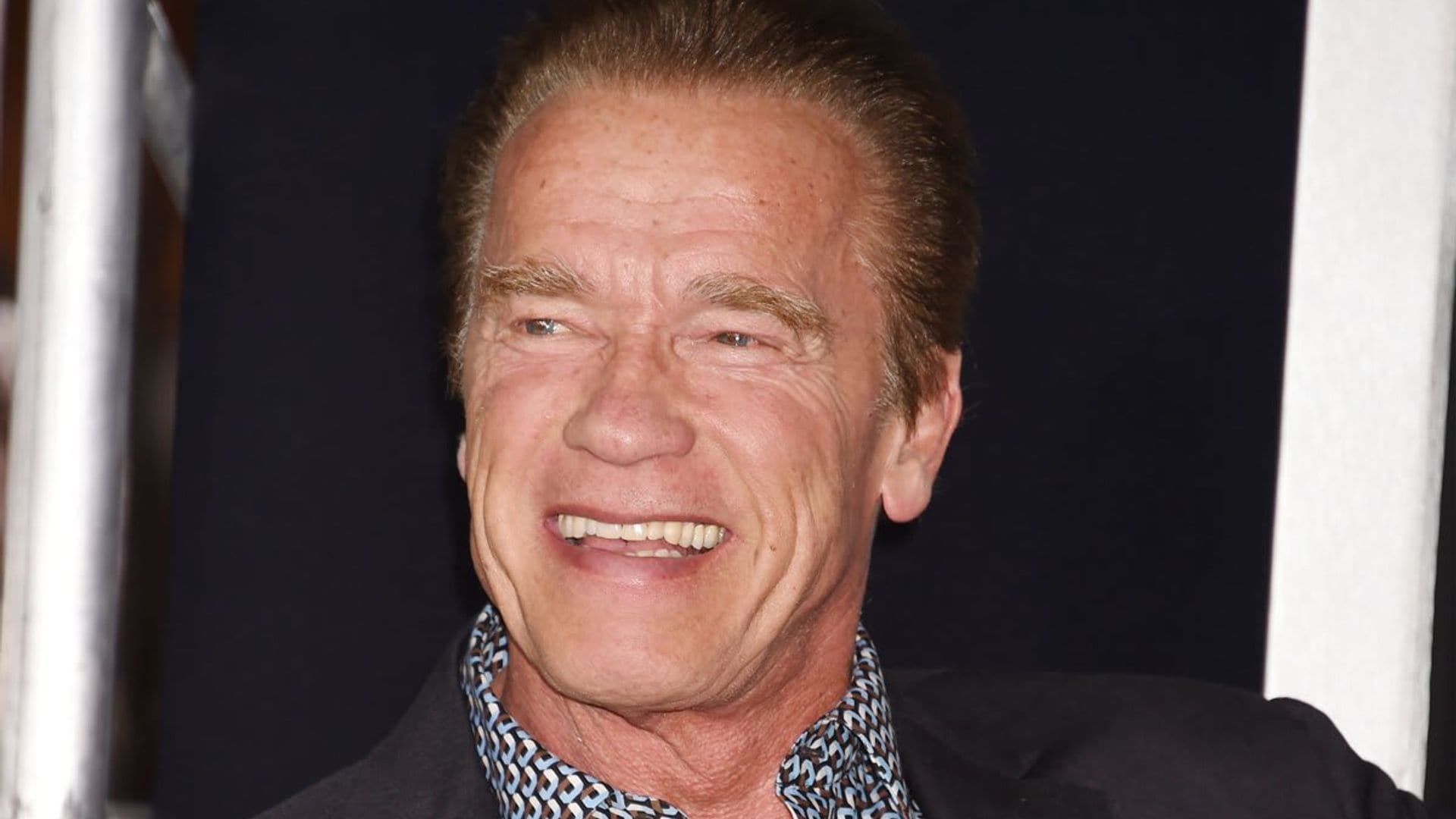 Arnold Schwarzenegger celebrates his birthday with his pet donkey and dog