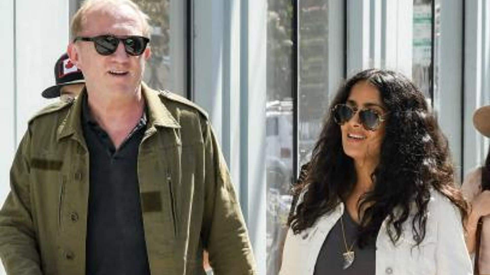 Shopping spree! Salma Hayek hits Rodeo Drive with stepchildren Mathilde and Augustin