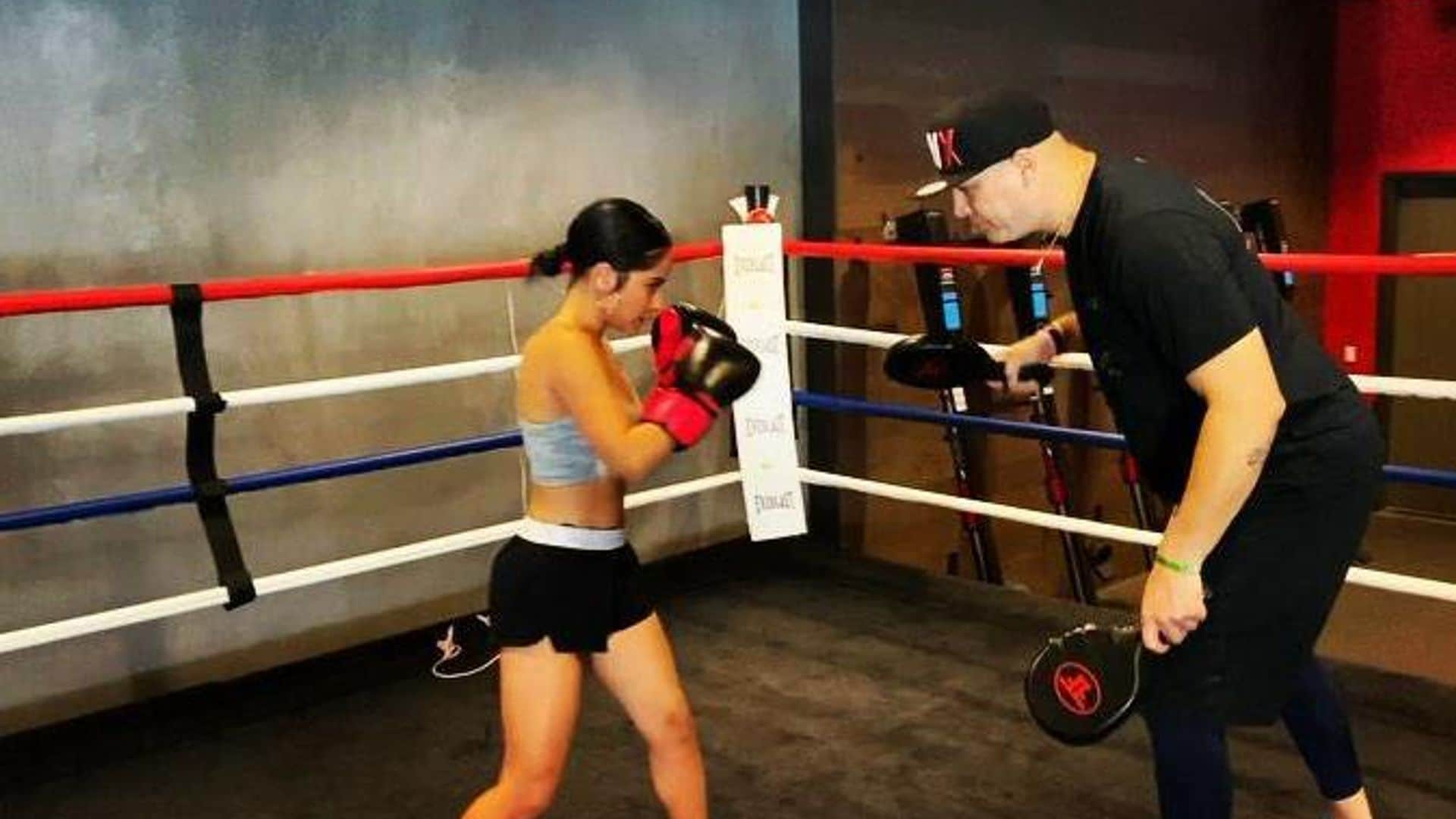 Becky G is the K.O. Queen as she steps inside the boxing ring and shows off her go-to workout routine