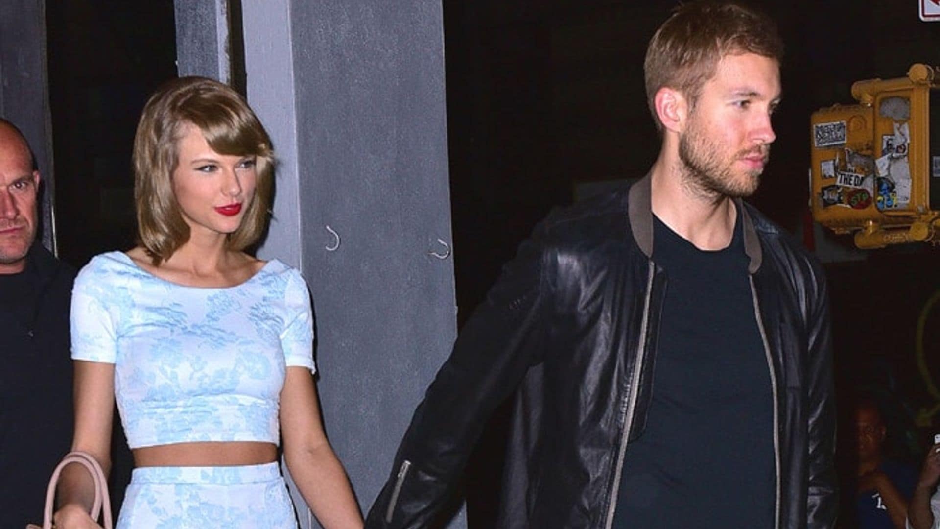 Taylor Swift hits town with Calvin Harris after topping Forbes list
