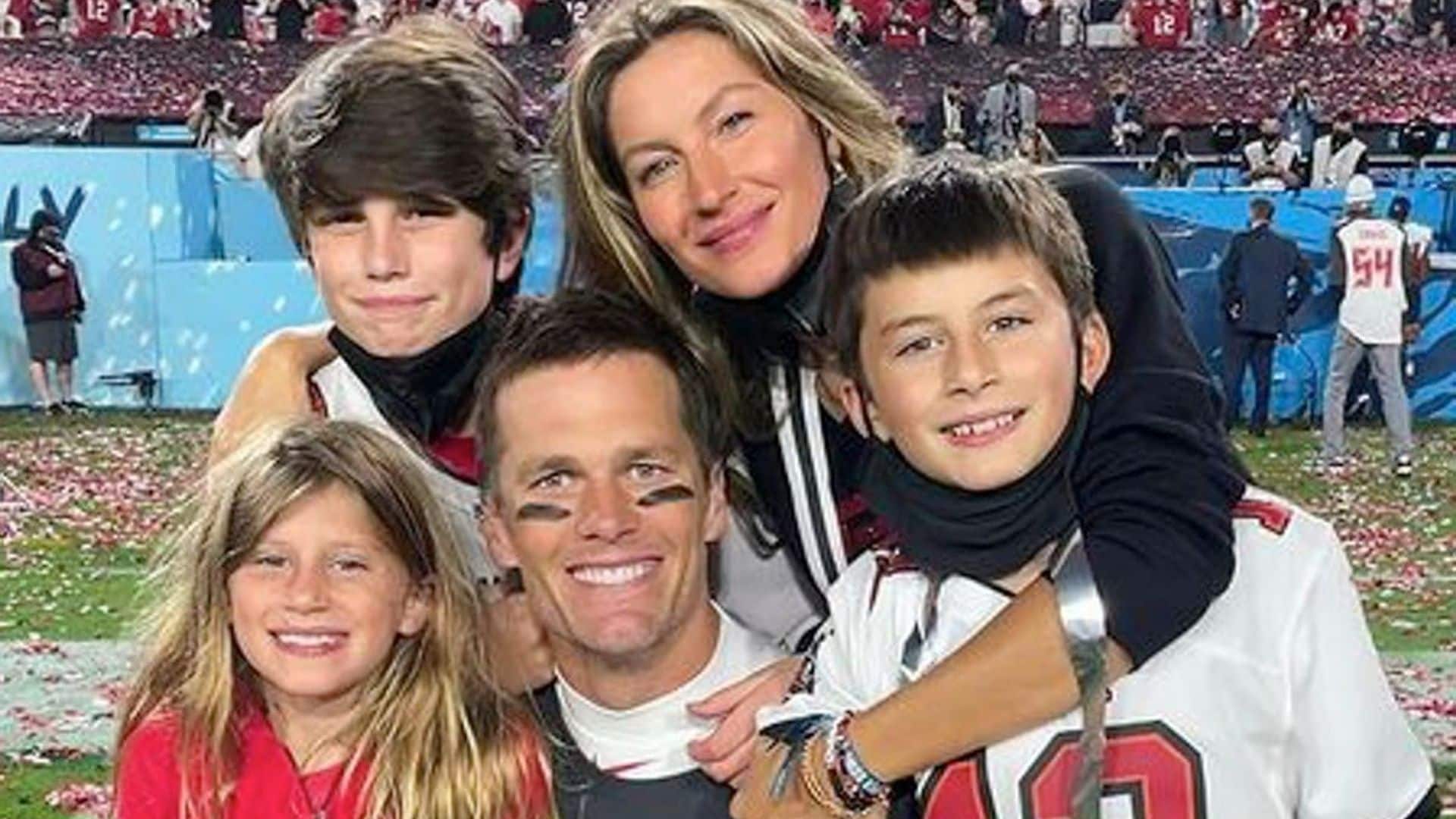Gisele Bündchen shares sweet photos of Tom Brady and kids from the Super Bowl