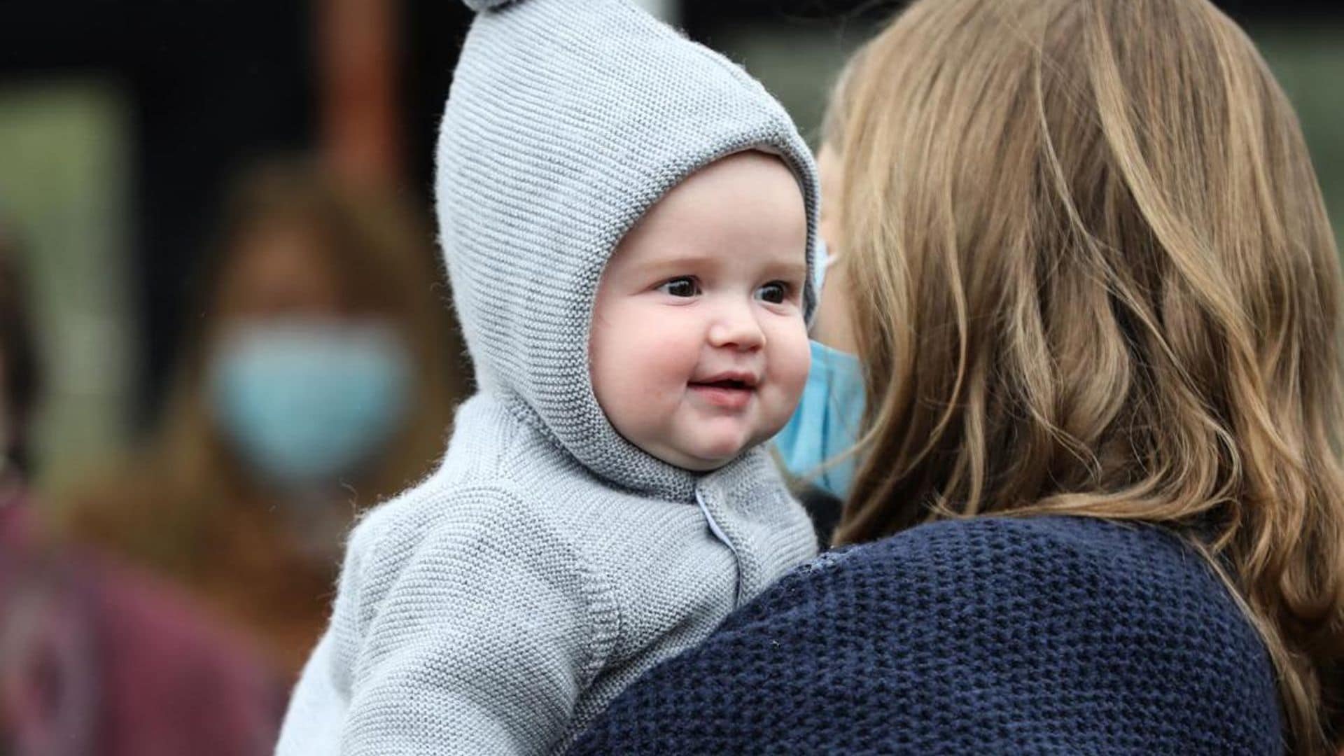 Baby Prince Charles of Luxembourg looks cozy at home for latest appearance