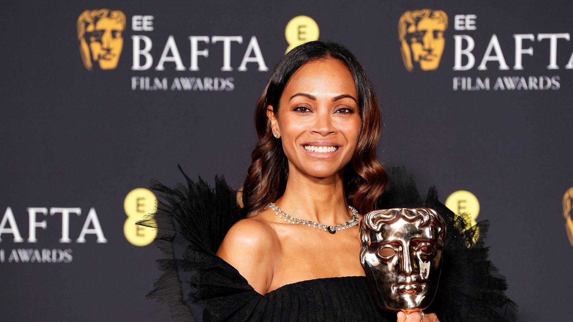 Zoe Saldaña dedicates BAFTA win to her trans nephew and Karla Sofía Gascón