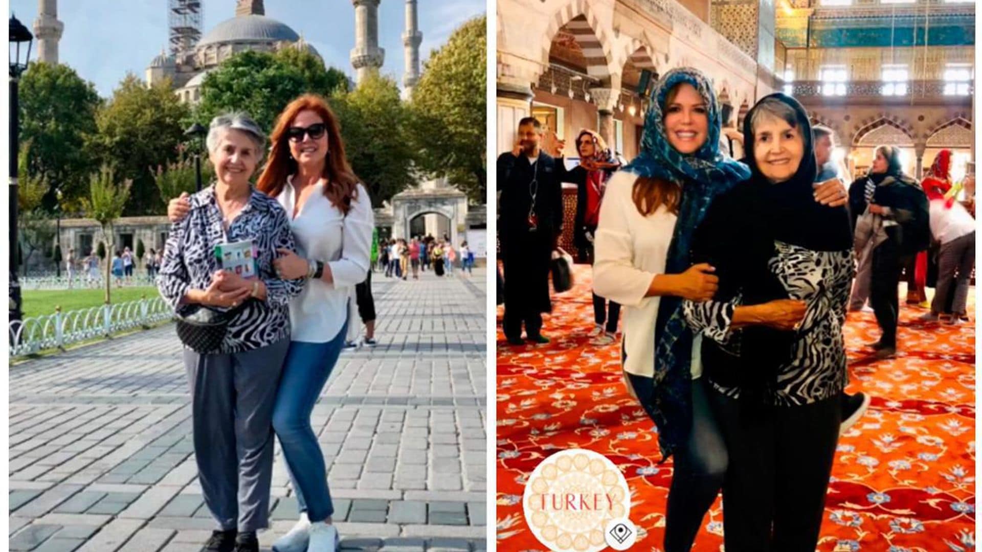 María Celeste Arrarás y su mamá visitan una de las mezquitas más importantes del mundo