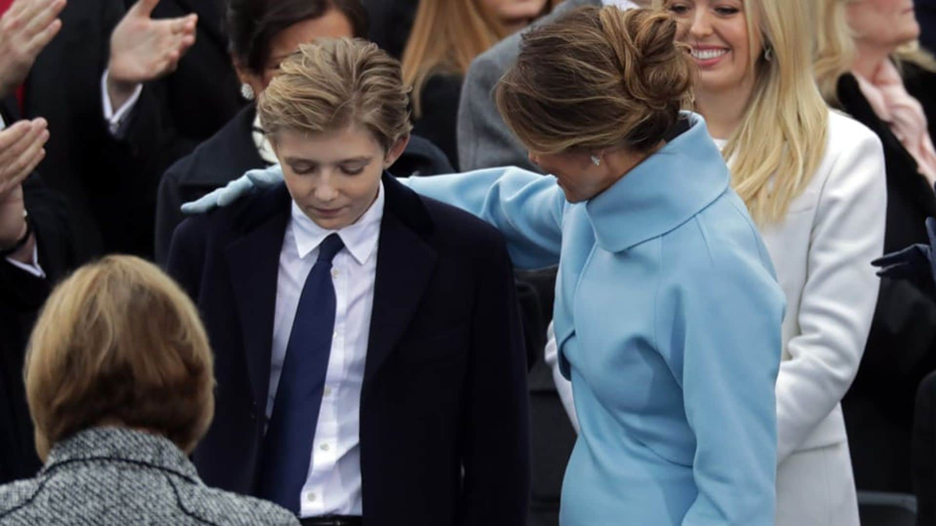 Melania shared a sweet moment with her son.
Photo: Getty Images