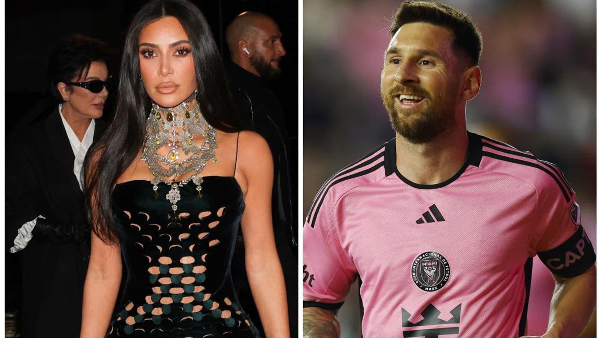 Kim Kardashian’s son Saint West walks Messi out on the soccer field