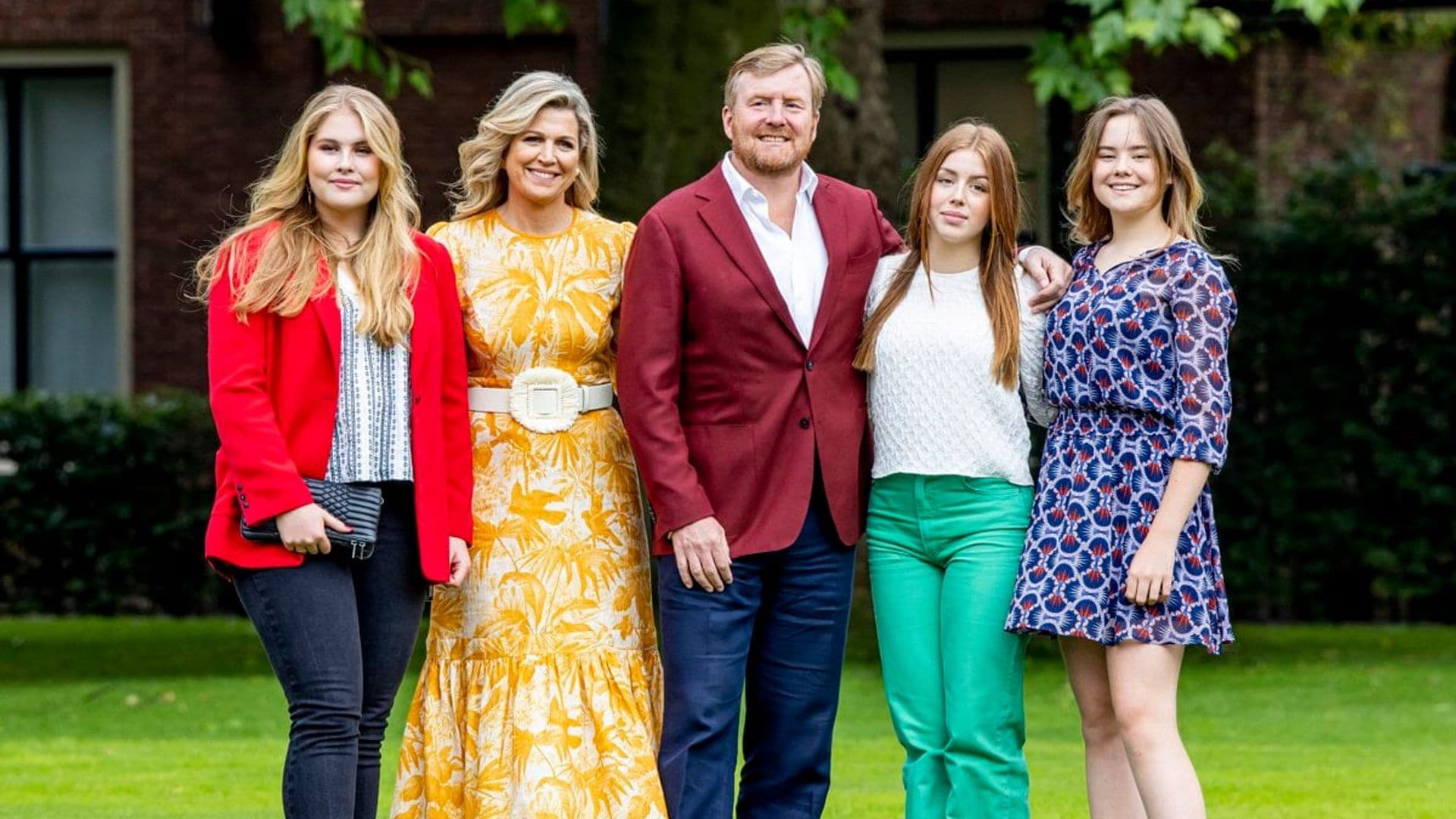 Queen Maxima and family pose for colorful photos–plus see what one Dutch Princess brought to the photocall