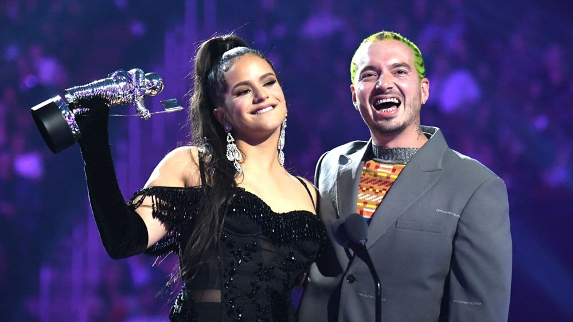 ROSALÍA & J Balvin take home the moonman for the Best Latin category at MTV VMAs