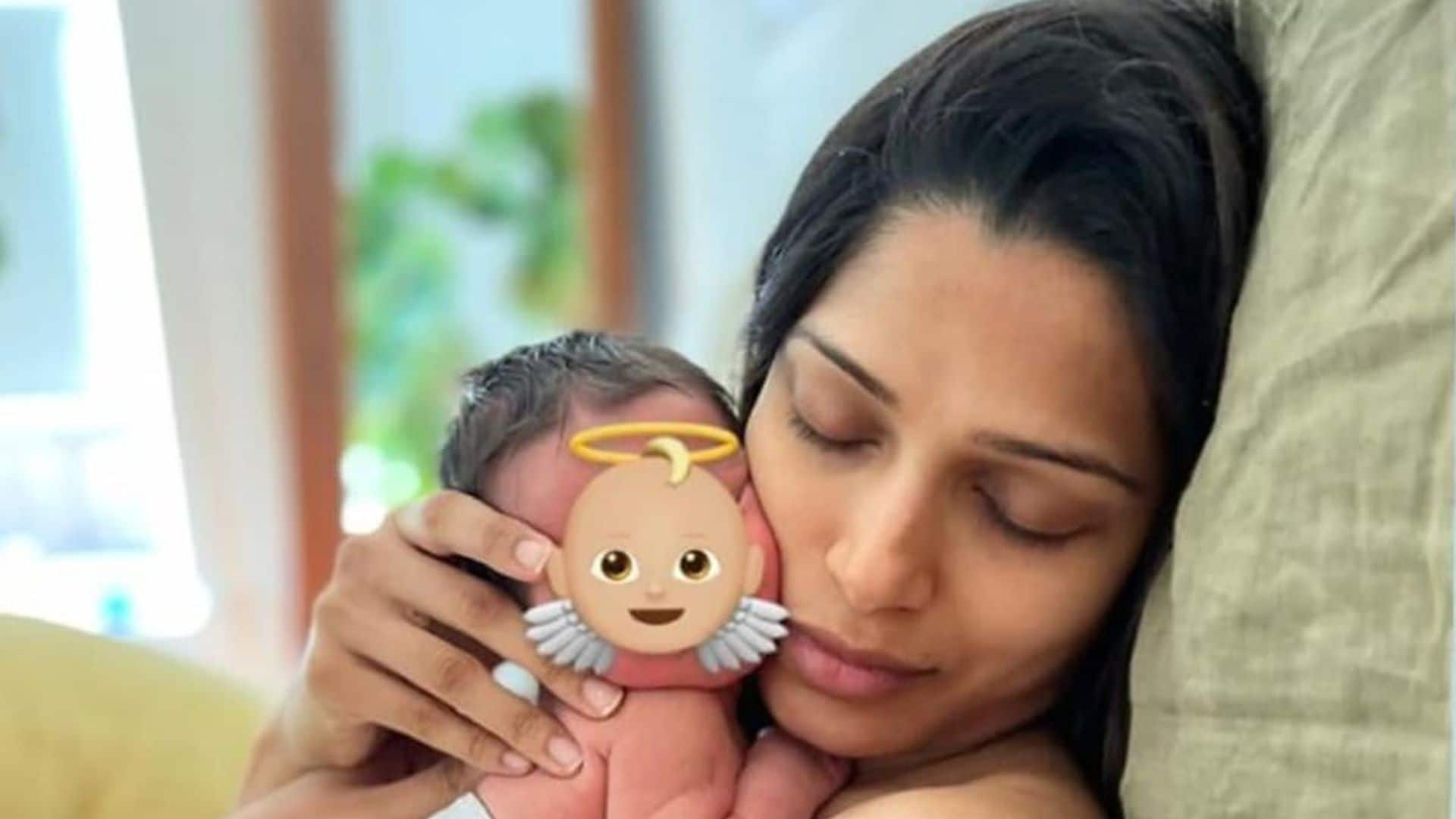 Freida Pinto welcomes first baby Rumi-Ray with husband Cory Tran