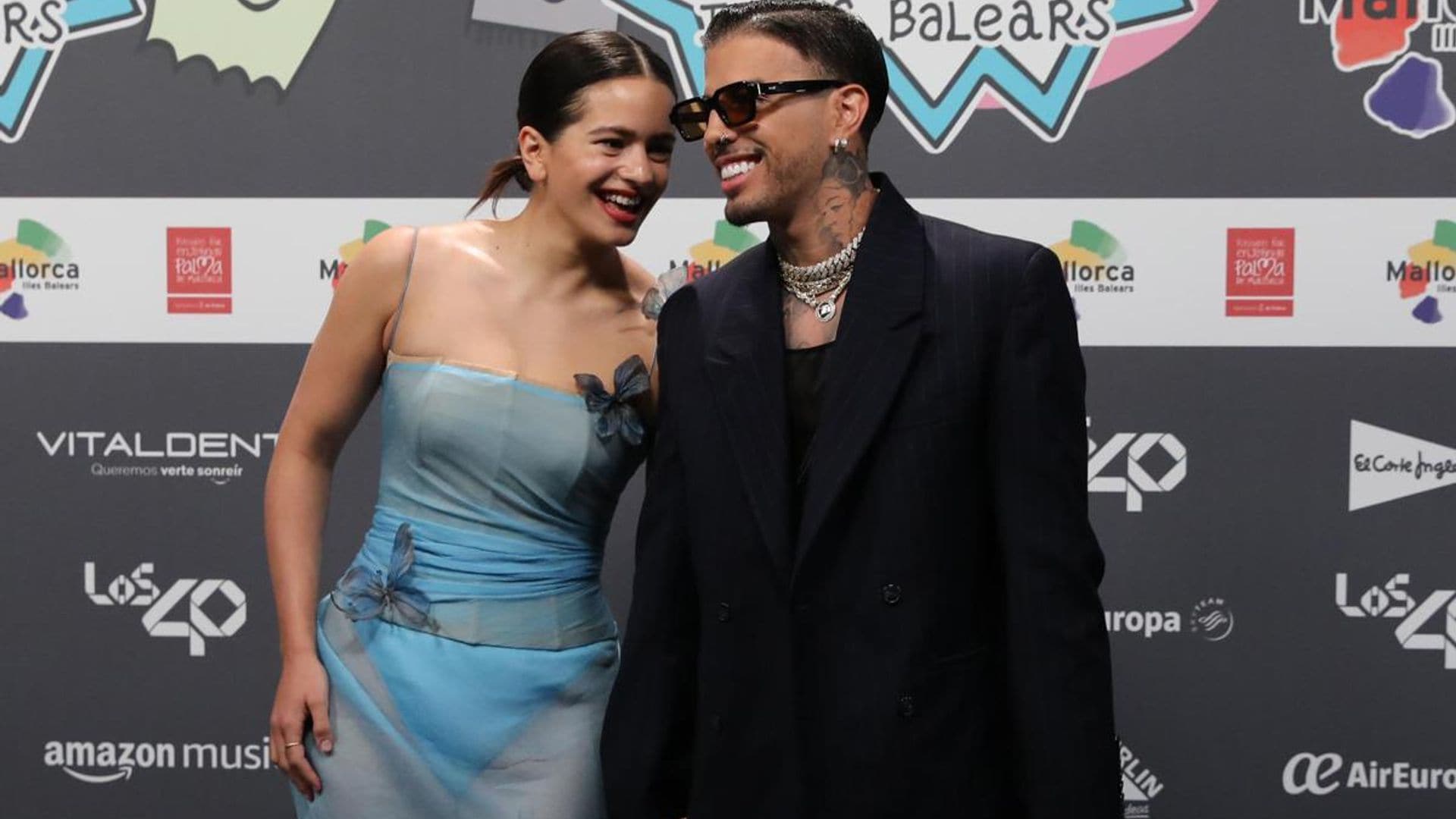 Rosalía supports Rauw Alejandro during his concert at the Barclays Center in New York City