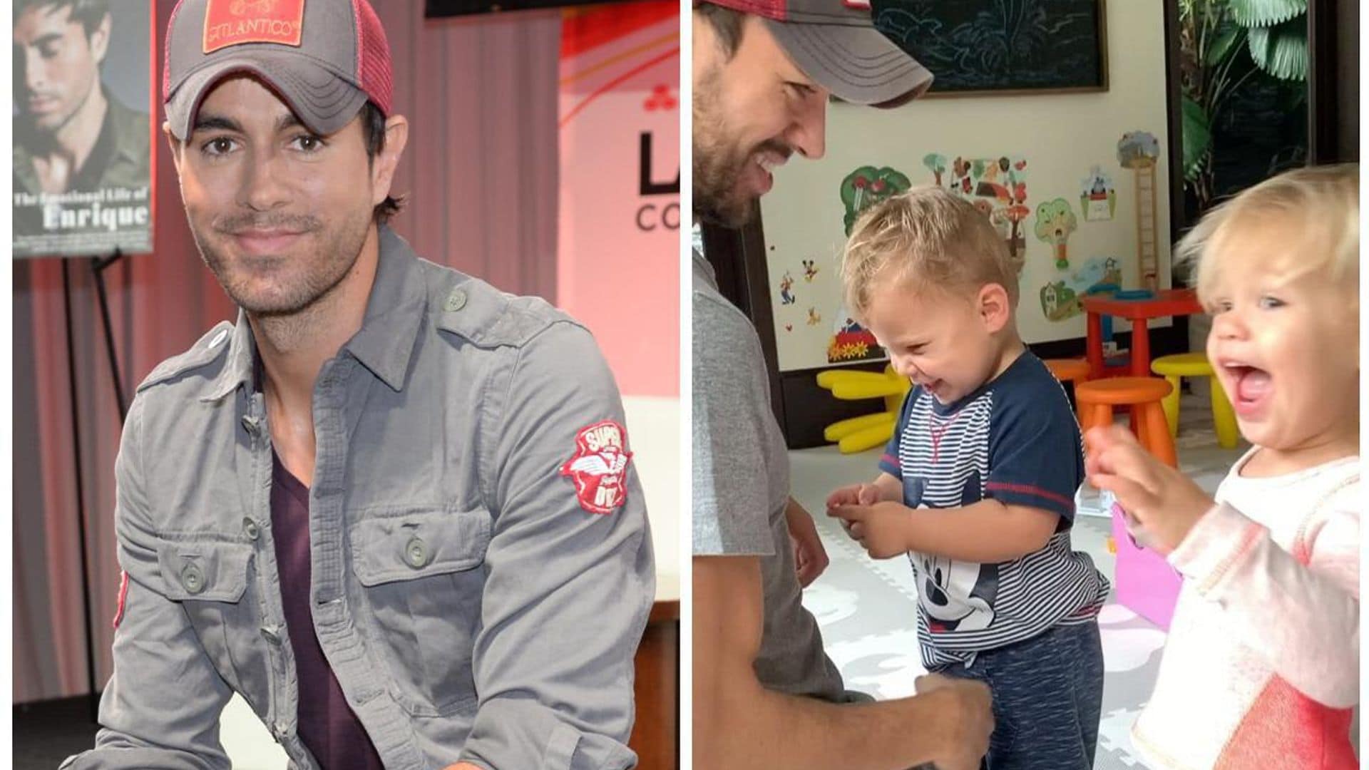 Enrique Iglesias shares adorable video of his sneaky twins tickling him