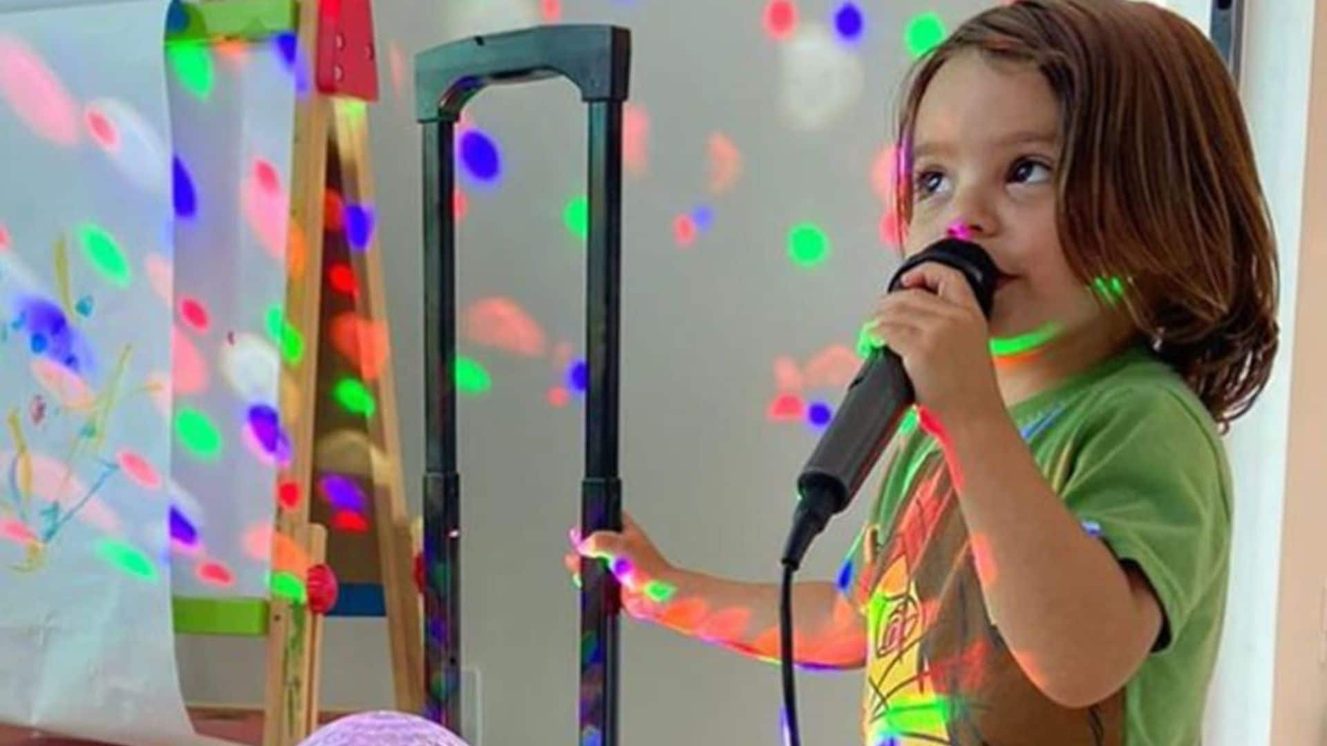 Eva Longoria’s son Santi has karaoke party thanks to Victoria Beckham