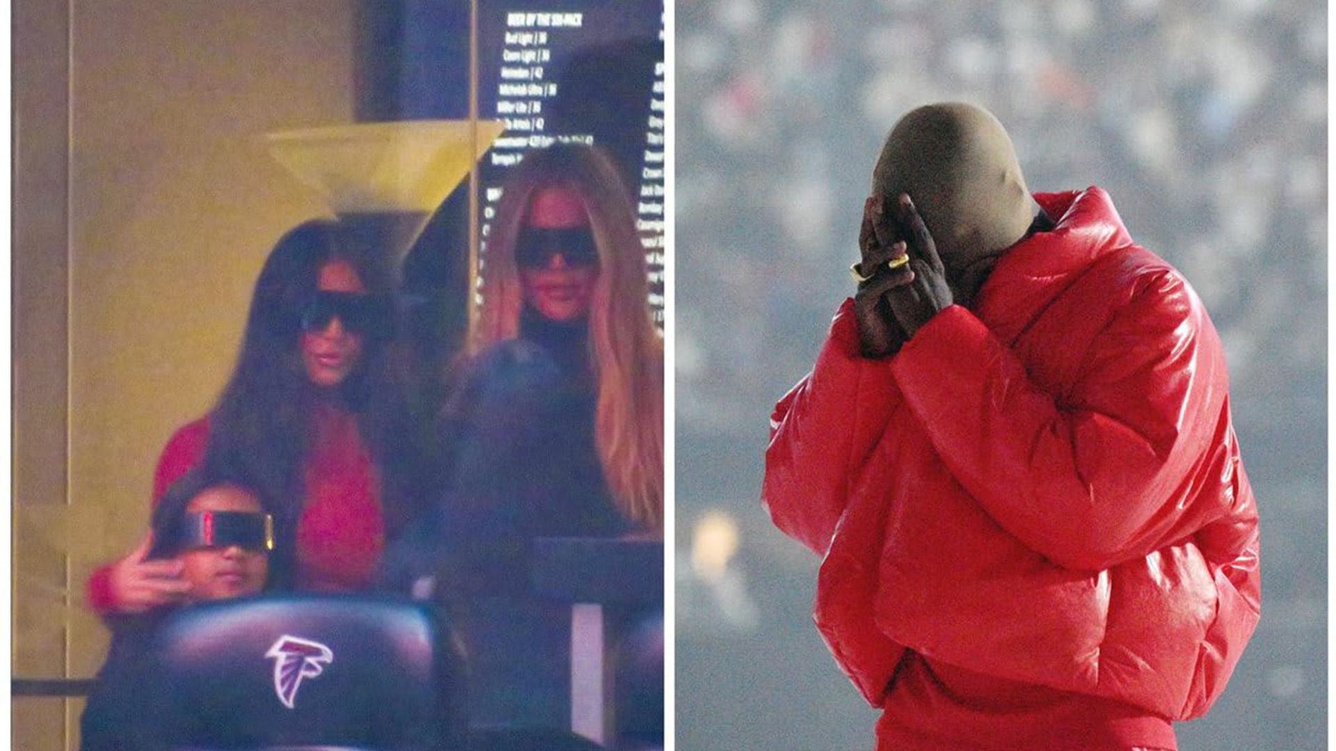 Kim Kardashian and Kanye West seemed to be on good terms at the rapper’s album release party