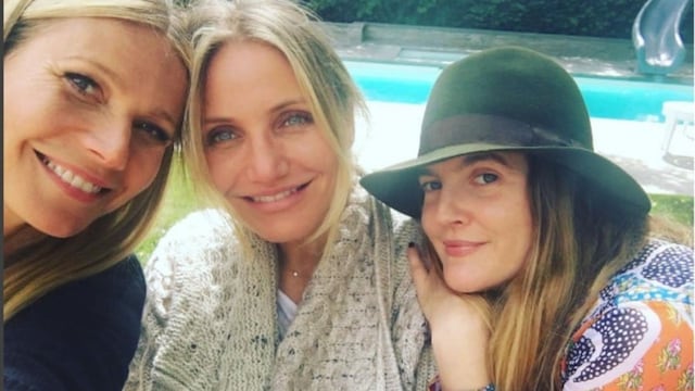 <a href="https://us.hellomagazine.com/tags/1/gwyneth-paltrow/"><strong>Gwyneth Paltrow</strong></a>, Cameron Diaz and <a href="https://us.hellomagazine.com/tags/1/drew-barrymore/"><strong>Drew Barrymore</strong></a>
<br>
Photo: Instagram/@gwynethpaltrow