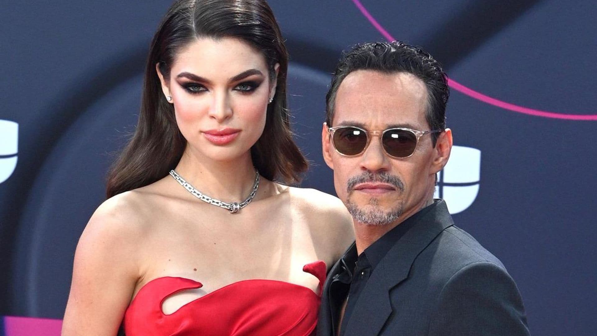 Marc Anthony and Nadia Ferreira make their first appearance since pregnancy announcement