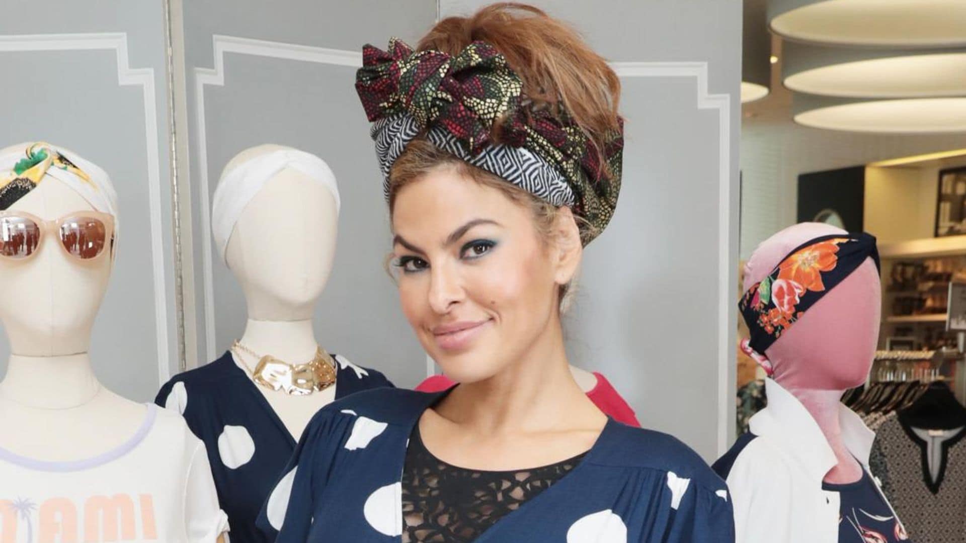 Eva Mendes used her tights as a headscarf - and it looks amazing!