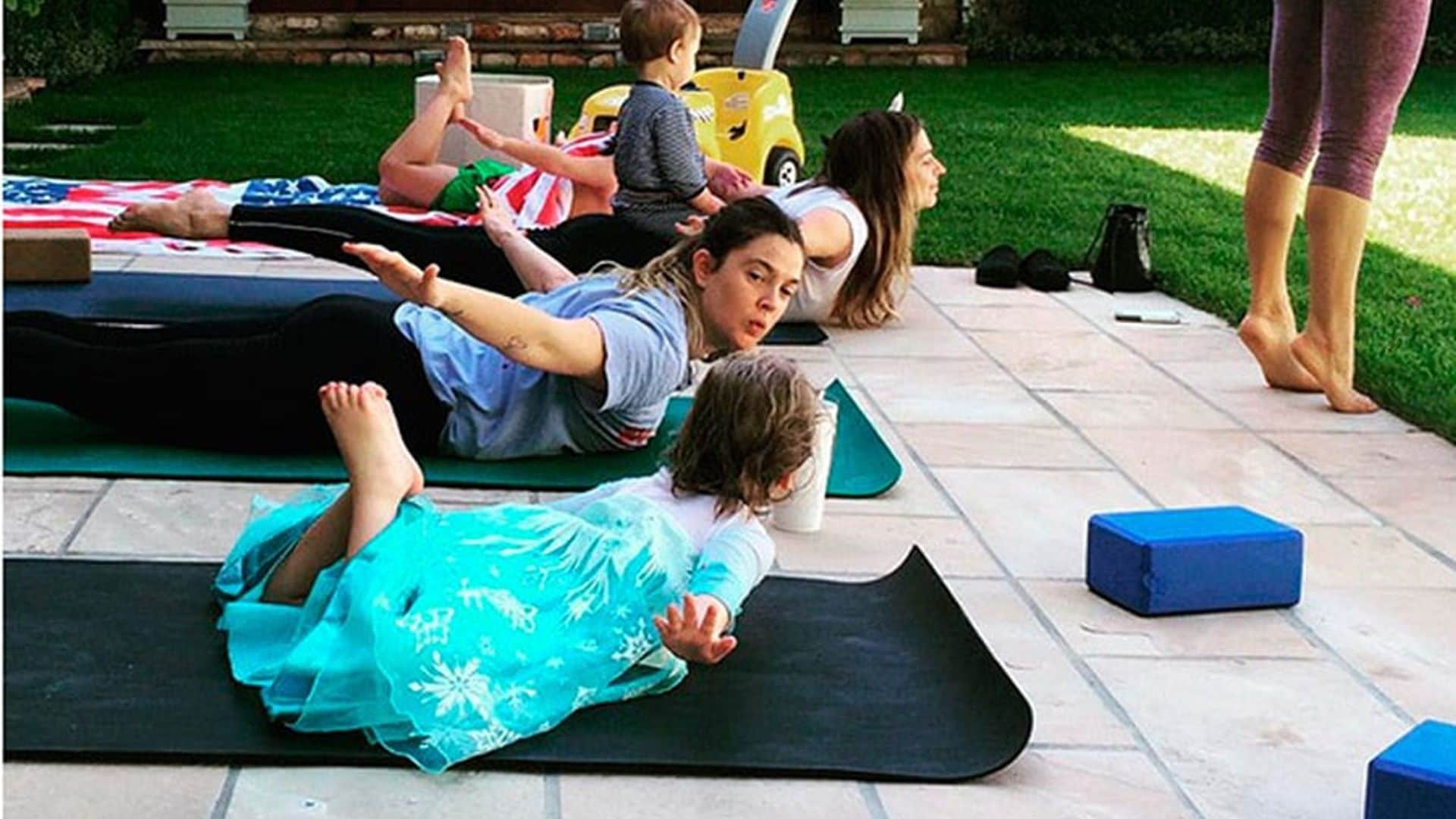 Celebrity fitness: Stars doing yoga with their kids