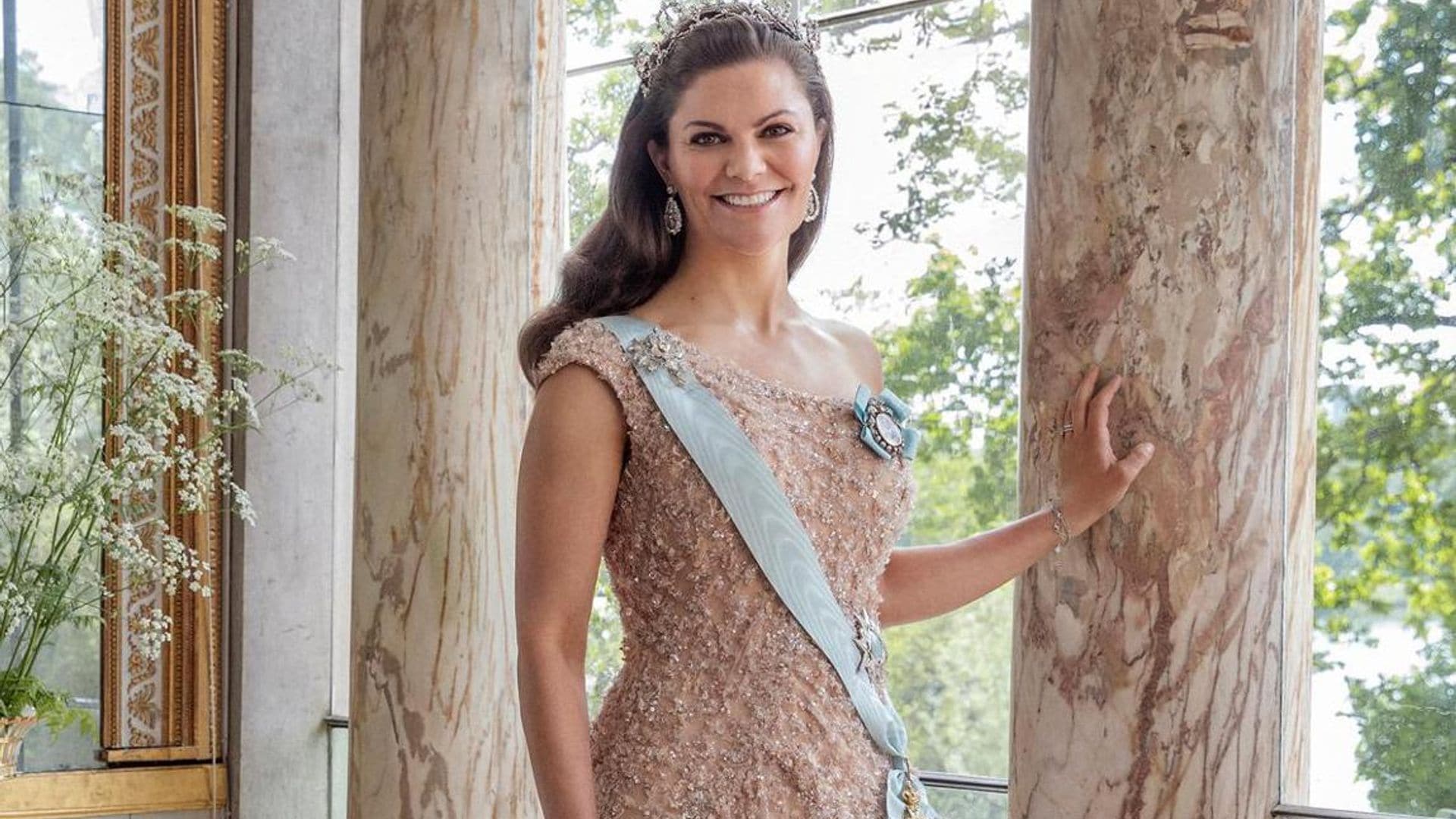 Crown Princess Victoria makes rare change to her look in 10th wedding anniversary portraits