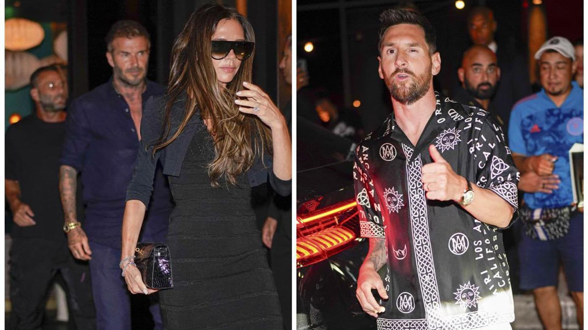 Lionel Messi and Antonela Roccuzzo hang out with David and Victoria Beckham