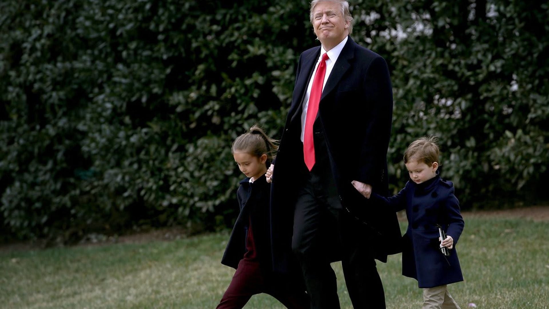 President Donald Trump’s grandkids leave their mark at the White House