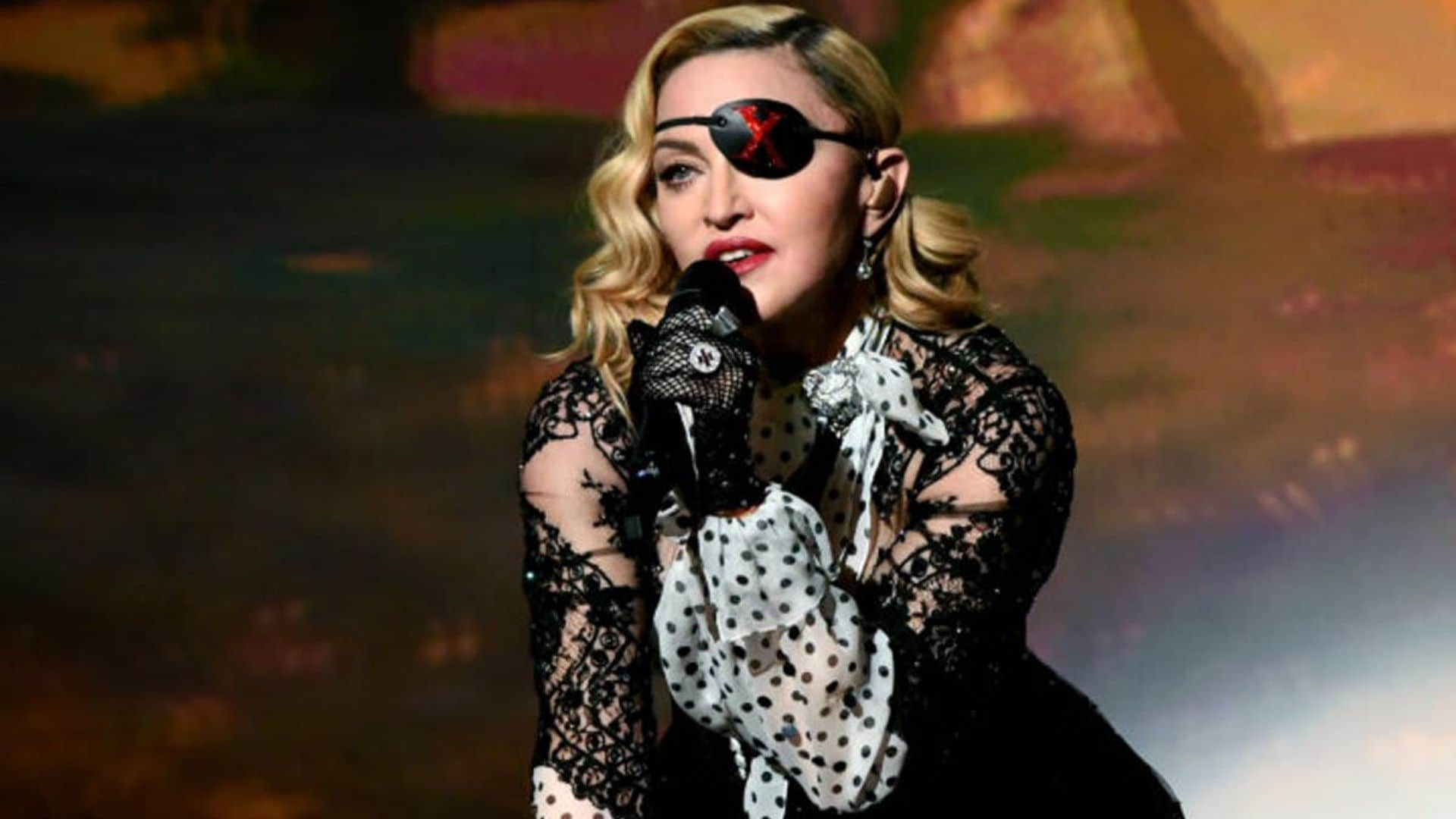 Madonna singing during her 'Madame X' Tour.