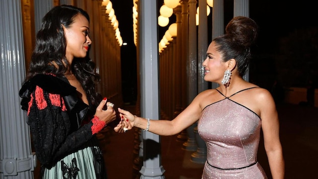 Zoe Saldana and Salma Hayek