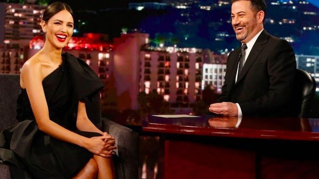 Eiza Gonzalez with Jimmy Kimmel