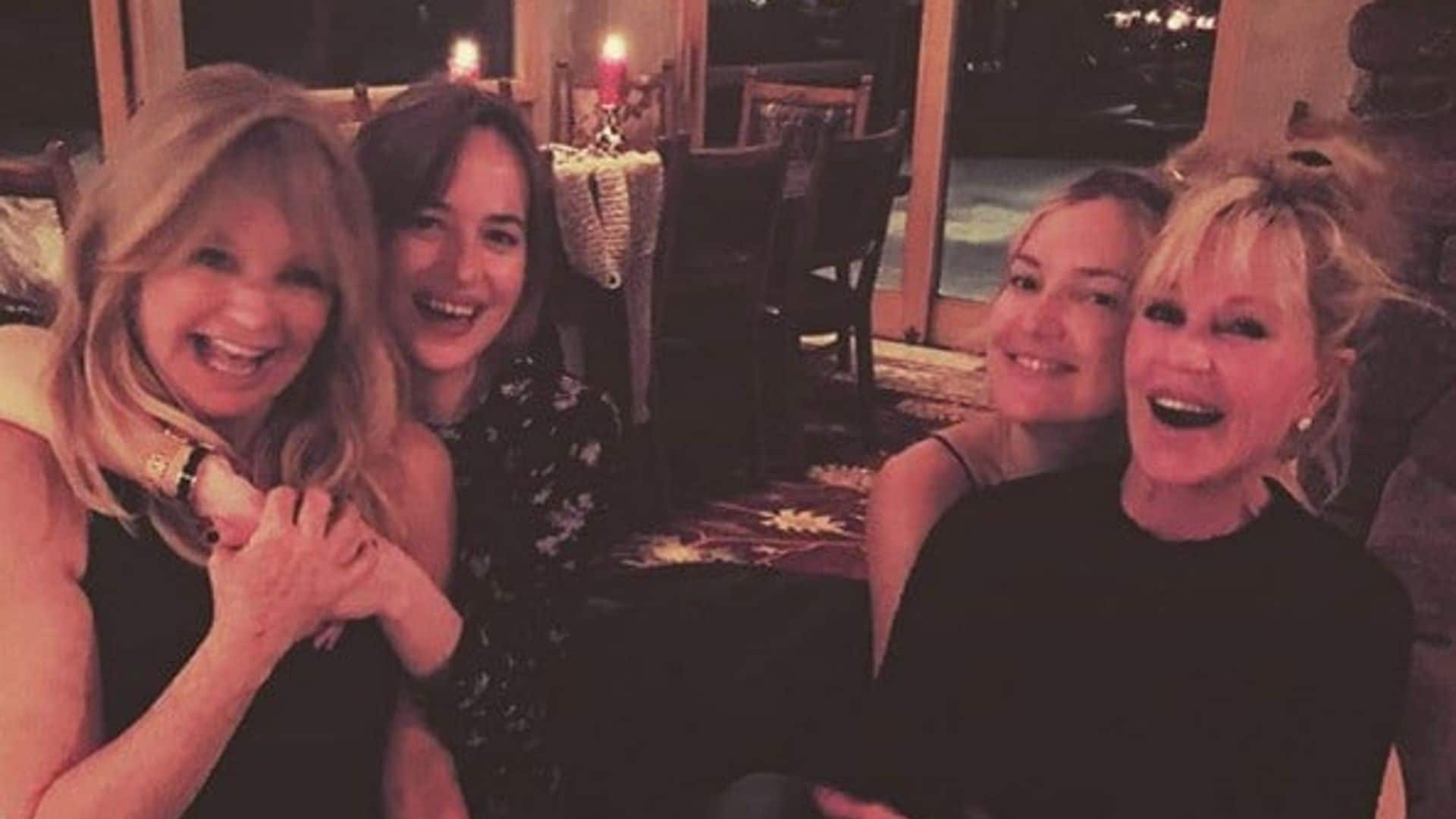 Kate Hudson and Dakota Johnson's mom-daughter photo with Goldie Hawn and Melanie Griffith