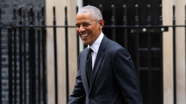 Former President Barack Obama Calls In To Downing Street For Private Visit With Rishi Sunak