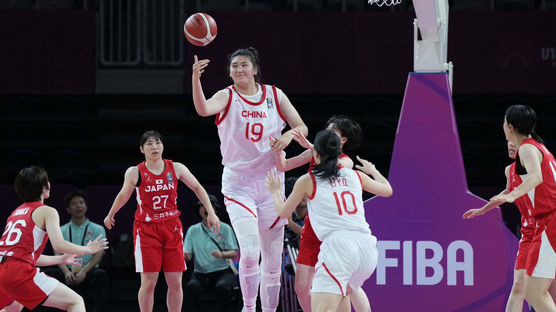 Zhang Ziyu of China in action during the FIBA U18 Women's Asia Cup 2024 match between China and Japan on June 26, 2024, in Shenzhen, China. 