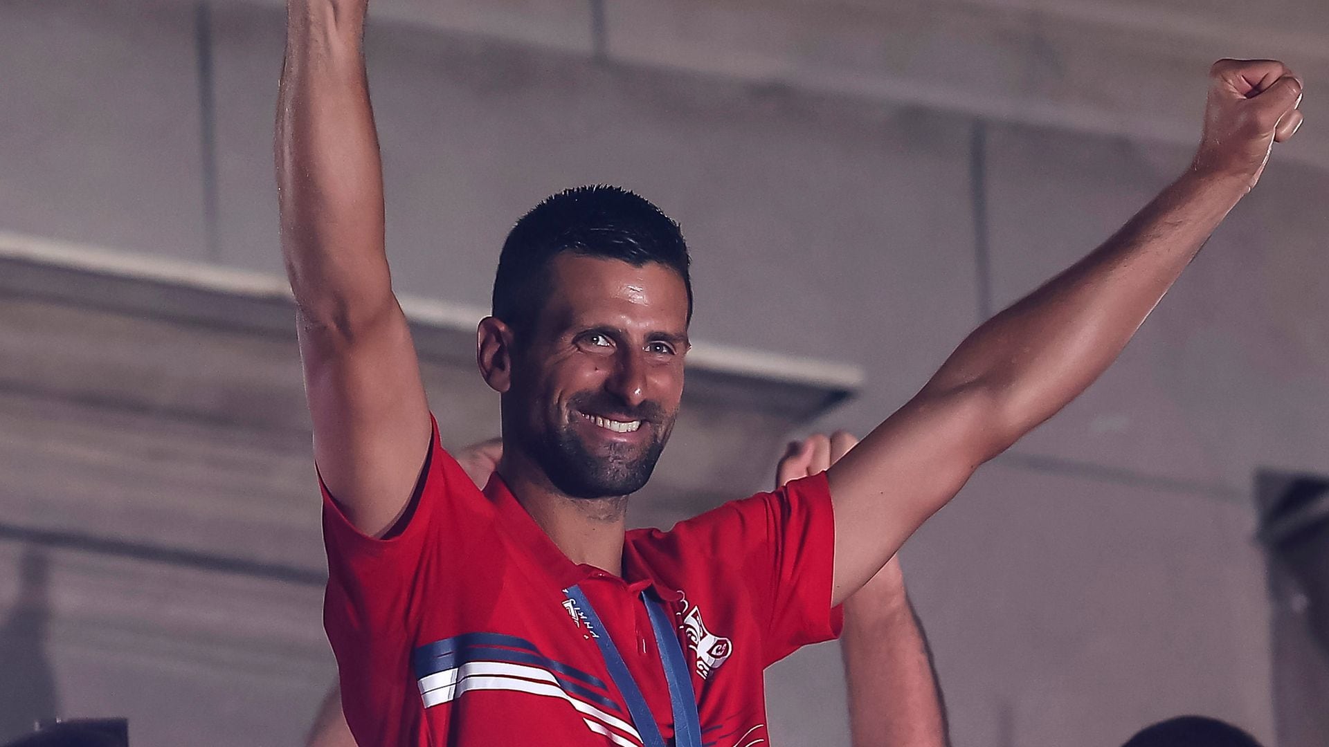 Watch Novak Djokovic's emotional homecoming after winning gold at the Olympics