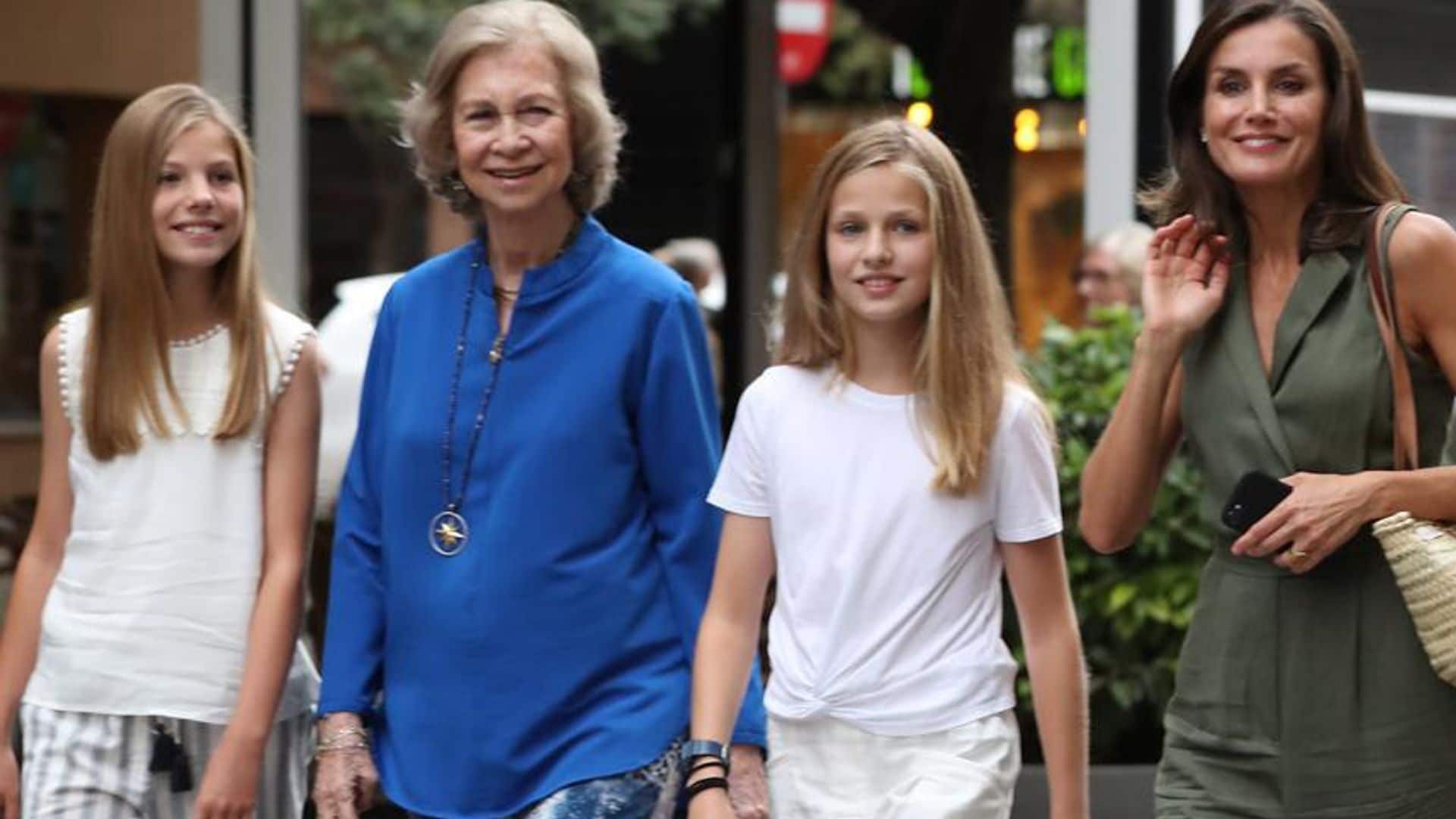 Queens Letizia and Sofia enjoy movie date with Princess Leonor and Infanta Sofía