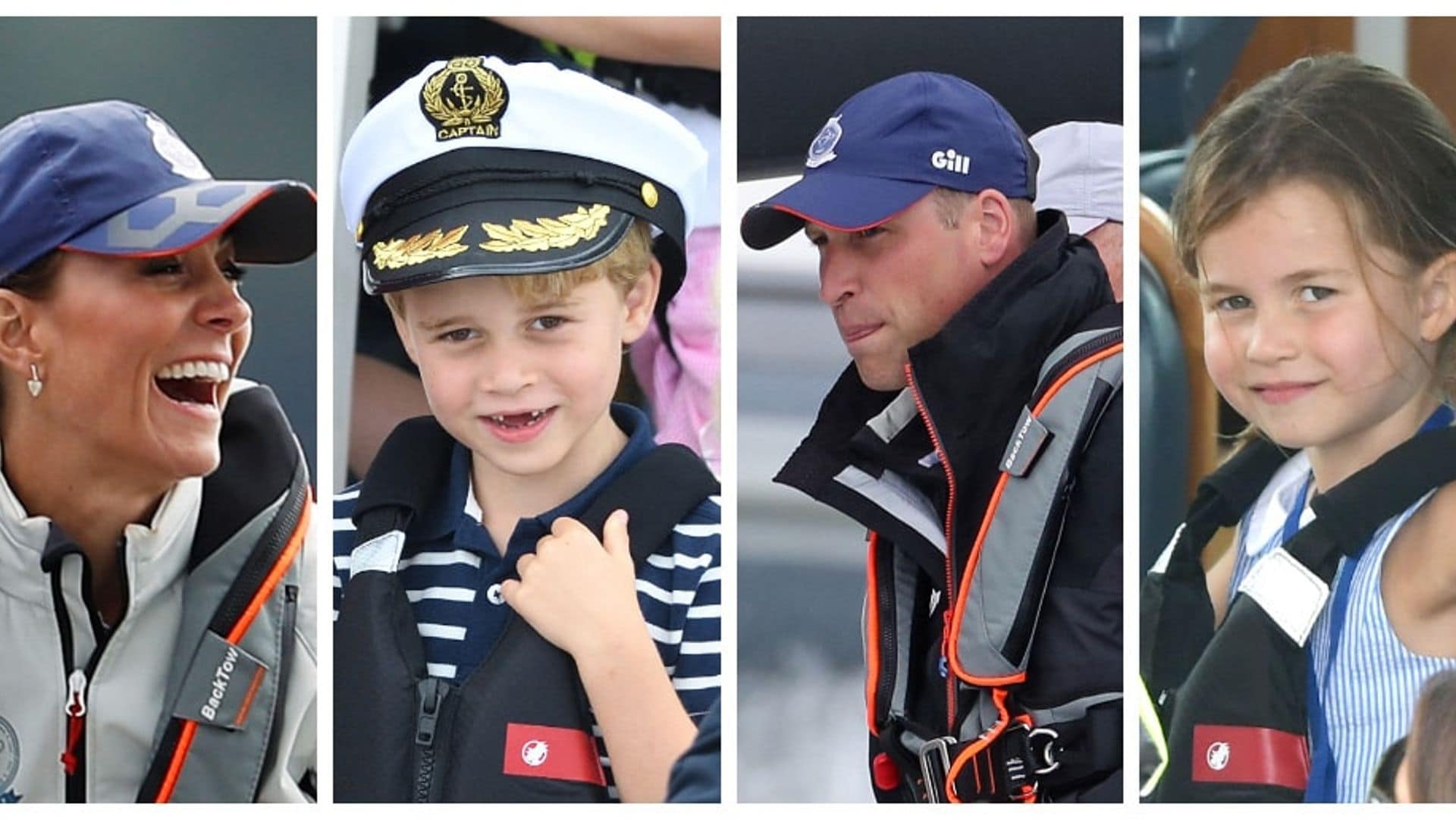 Prince George and Princess Charlotte watch mom Kate and dad William compete in sailing race