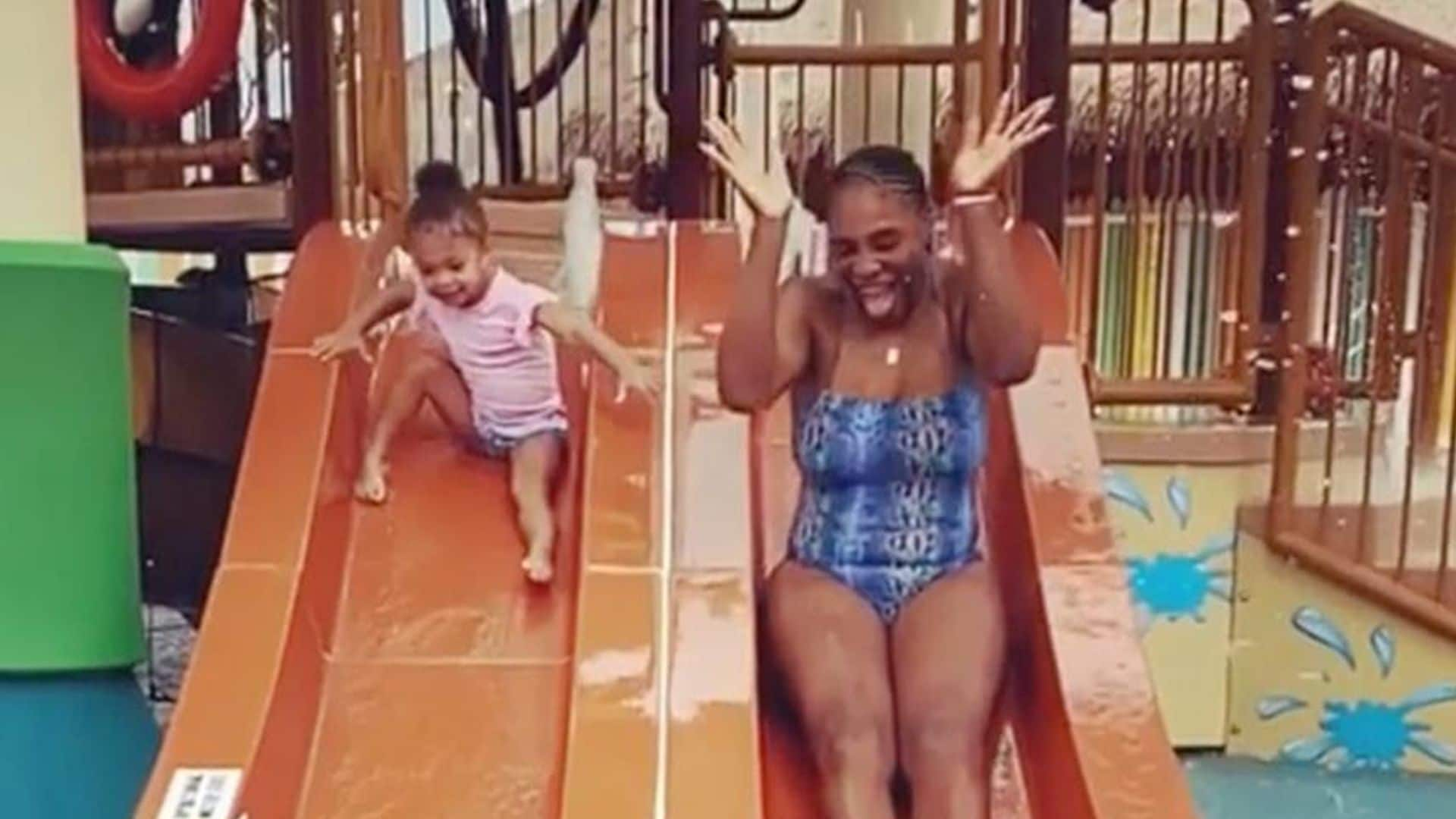 Watch Serena Williams share a bonding moment with her daughter