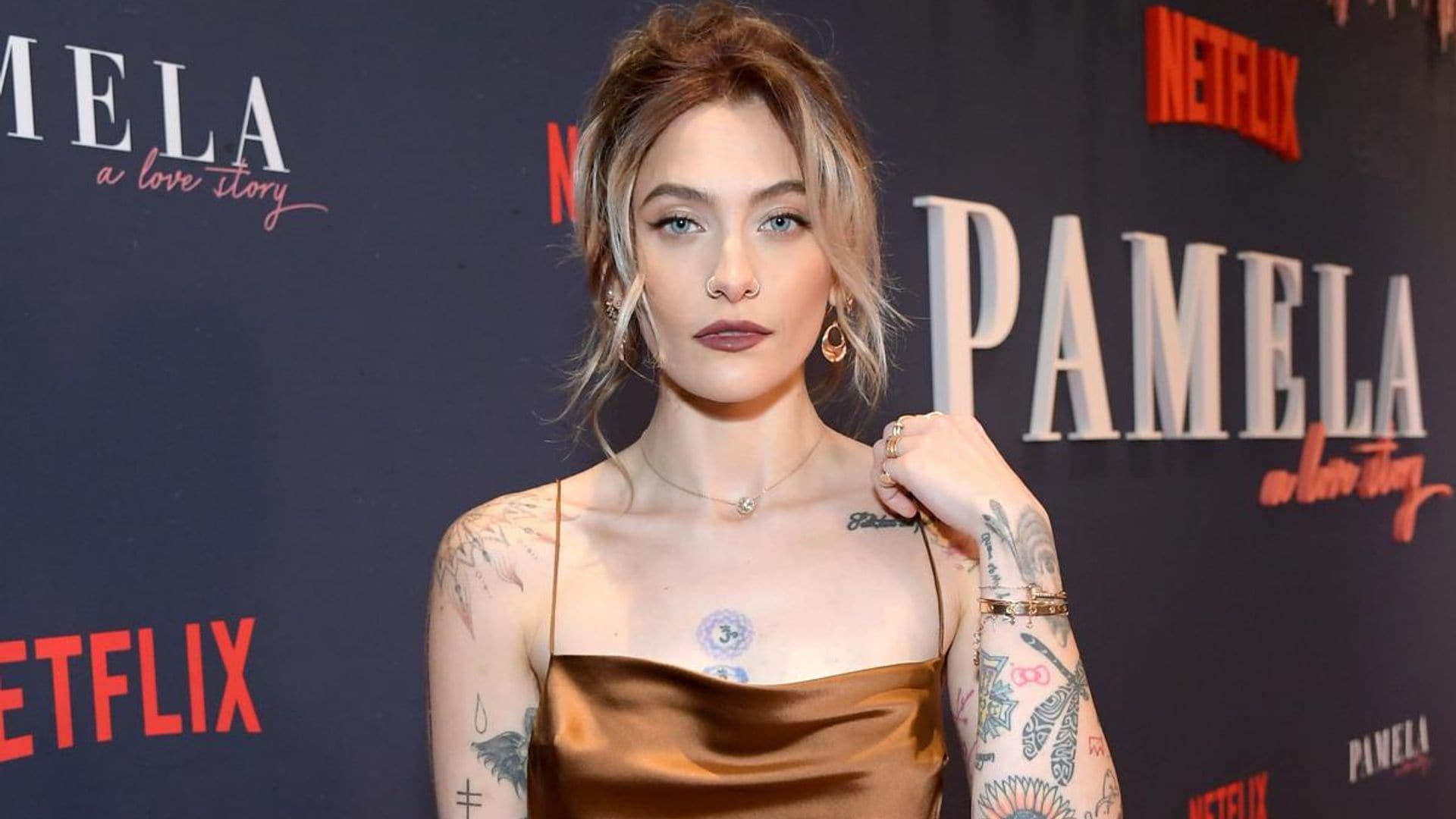 Paris Jackson wears a satin dress for ‘Pamela: A Love Story’ premiere