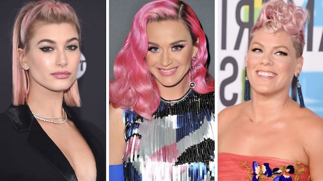 A few celebrities with pink hair