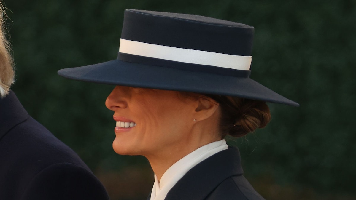 Melania Trump tops her elegant Inauguration Day look with a fabulous hat