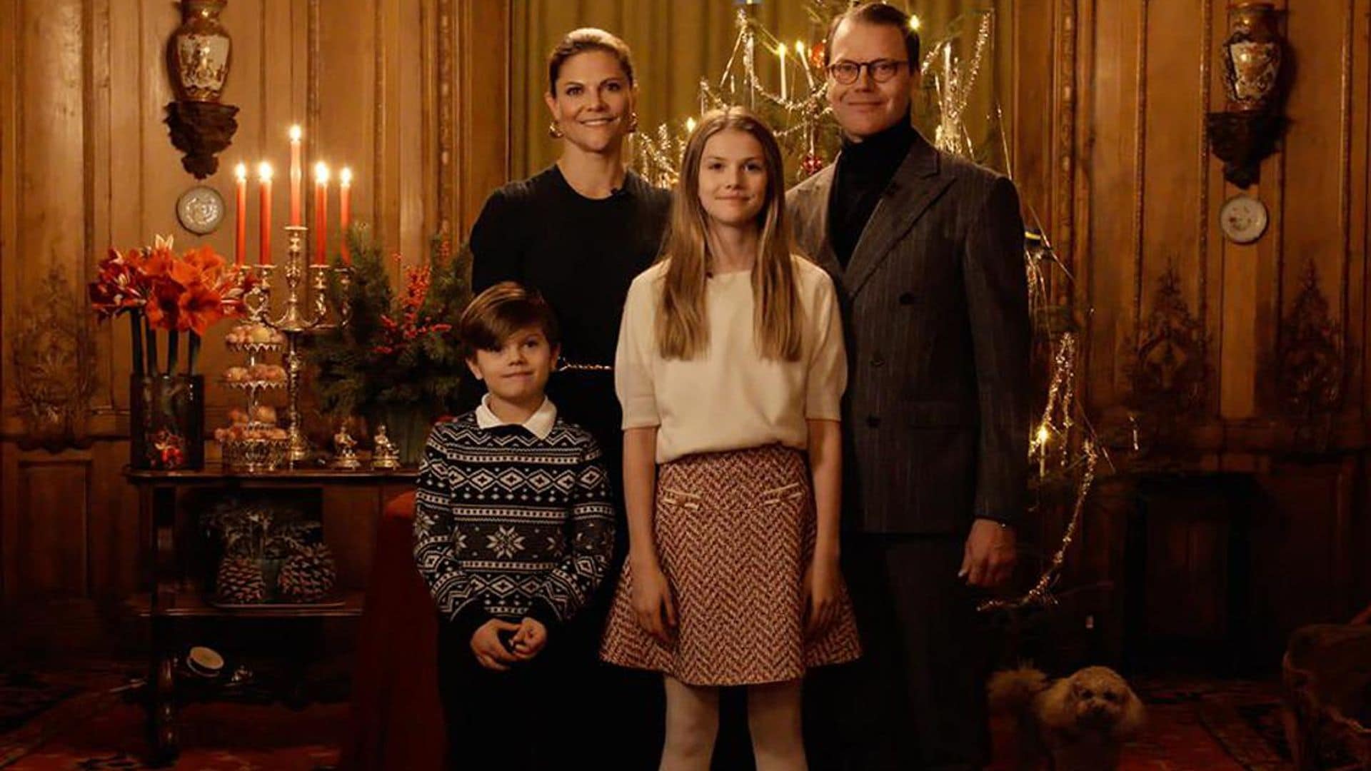 Princess Estelle and Prince Oscar decorate for the holidays in family’s Christmas greeting