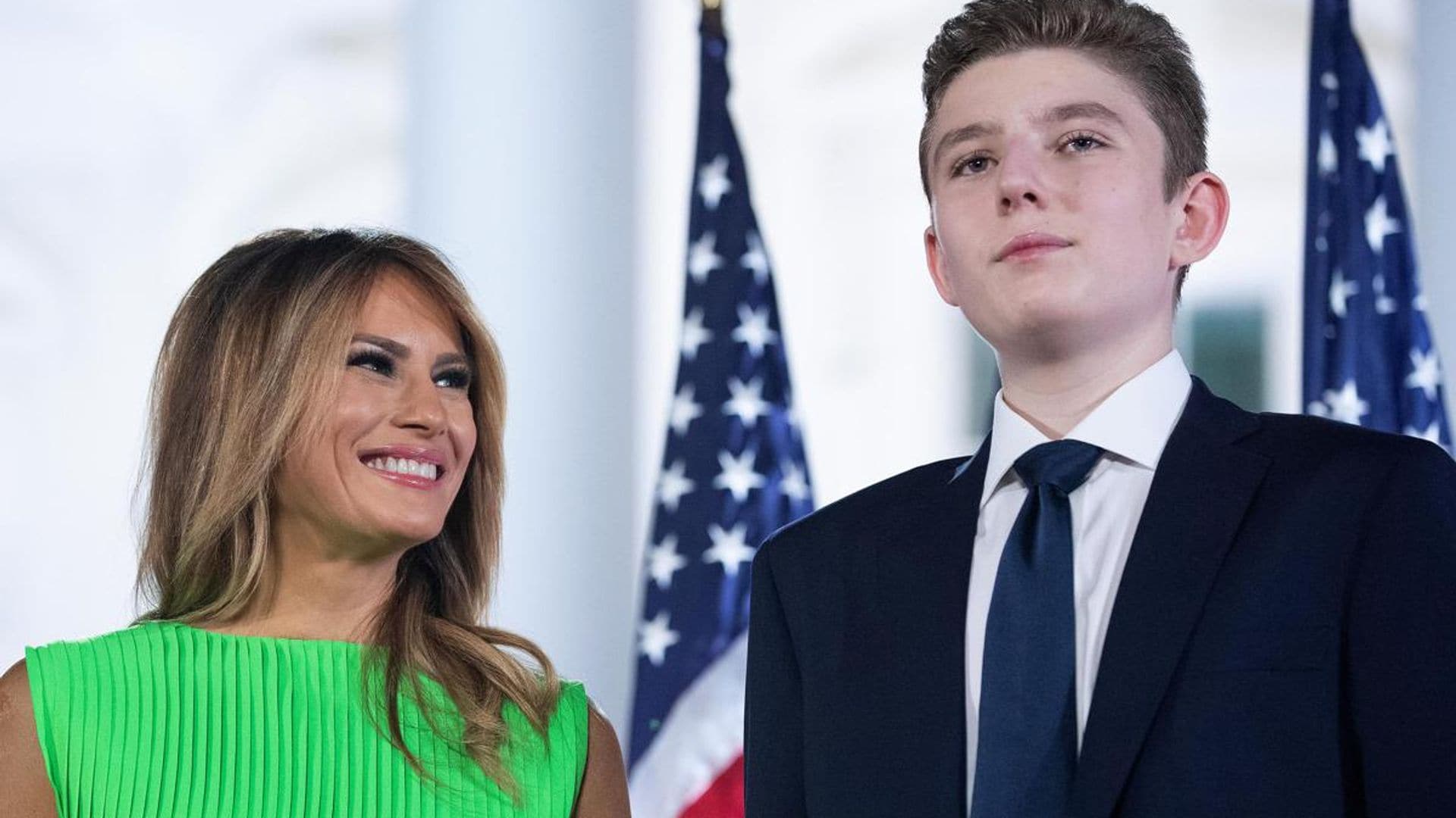 Barron Trump makes rare appearance with his parents over Easter