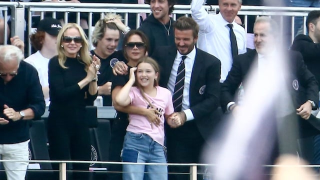 Tom Brady and David Beckham attend the game between Inter Miami and Los Angeles Galaxy