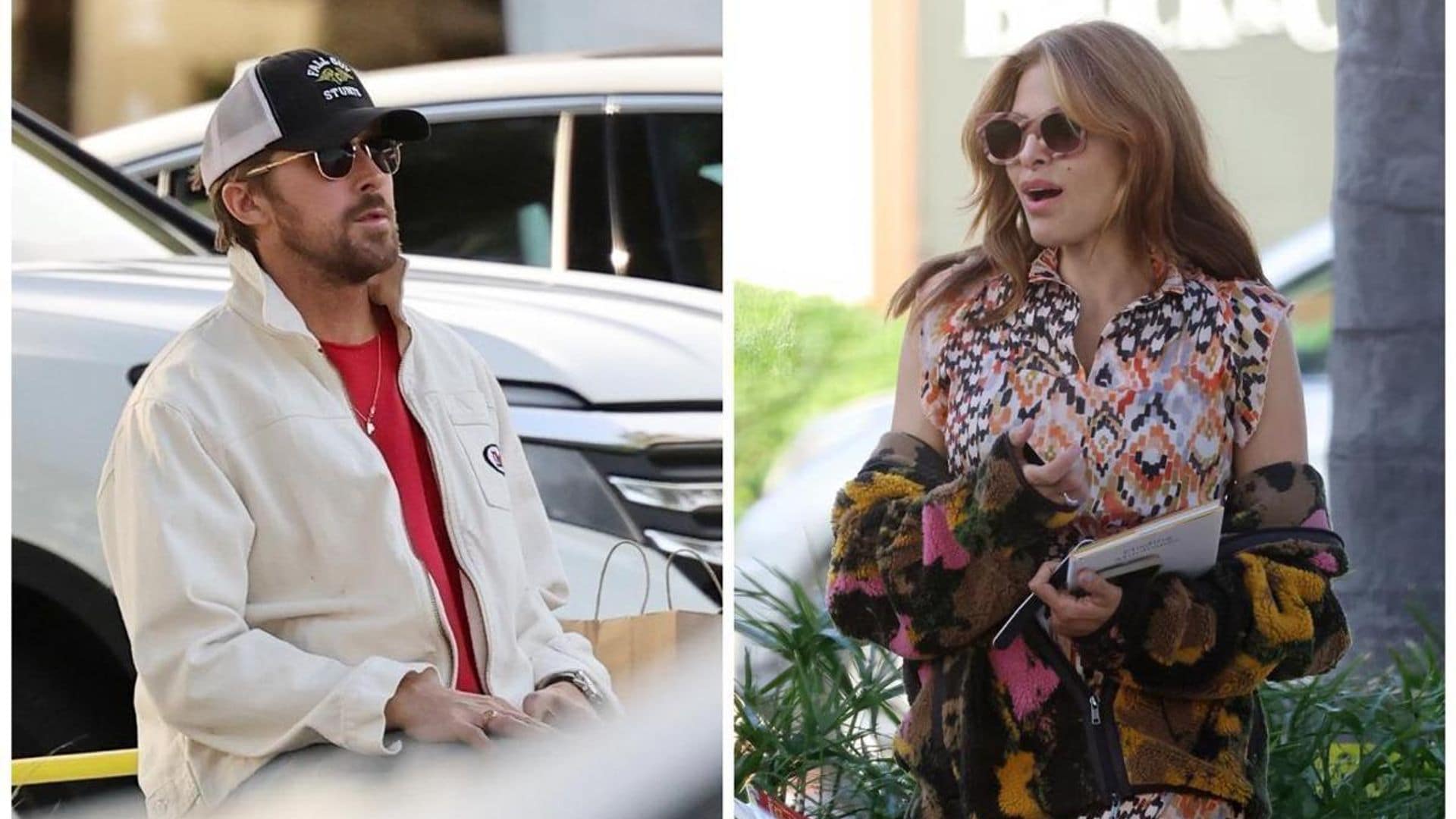Ryan Gosling and Eva Mendes take their daughters to read books at the park