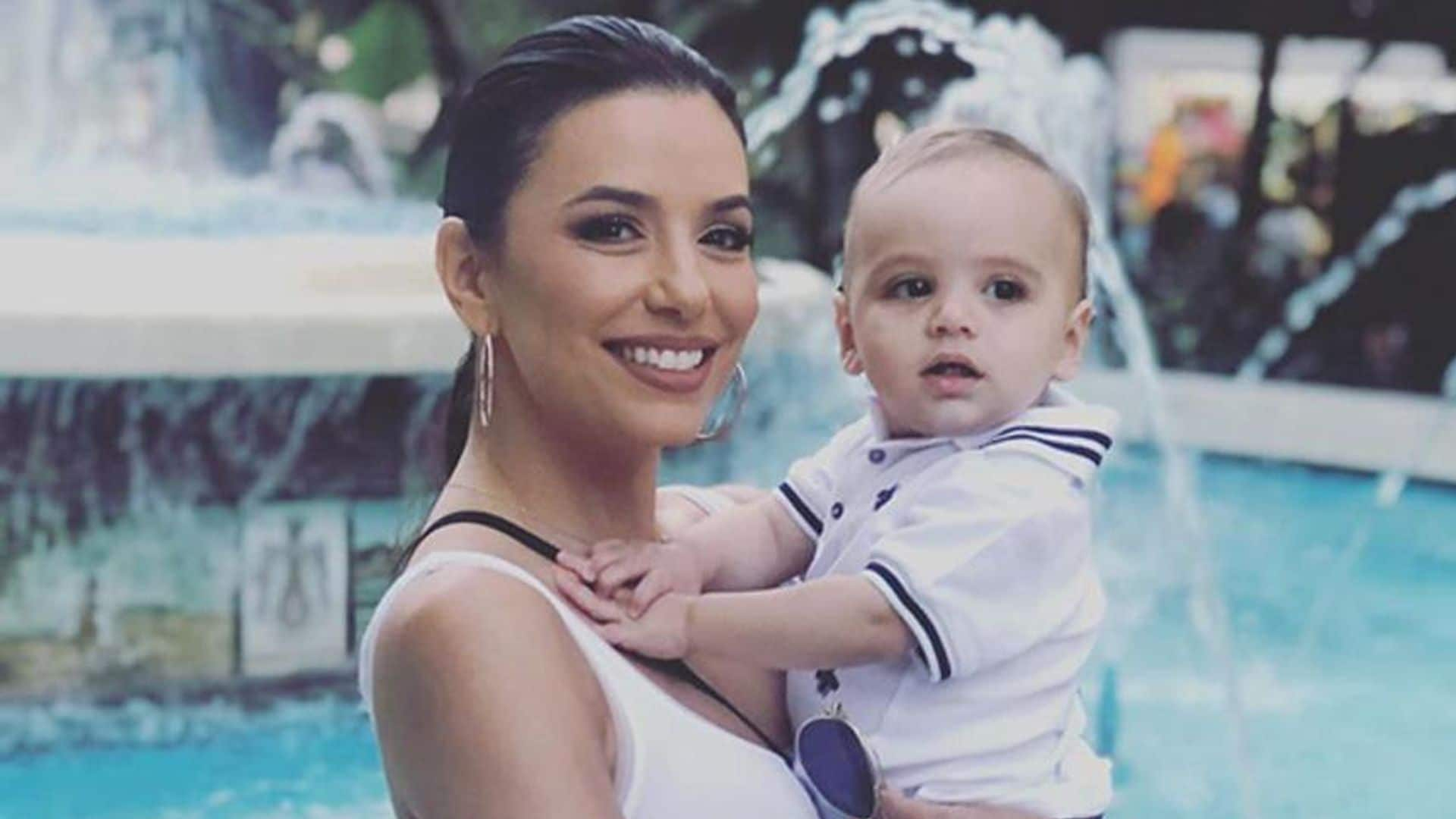 Eva Longoria’s son Santi gets to work in the kitchen and proves he is a chef in the making