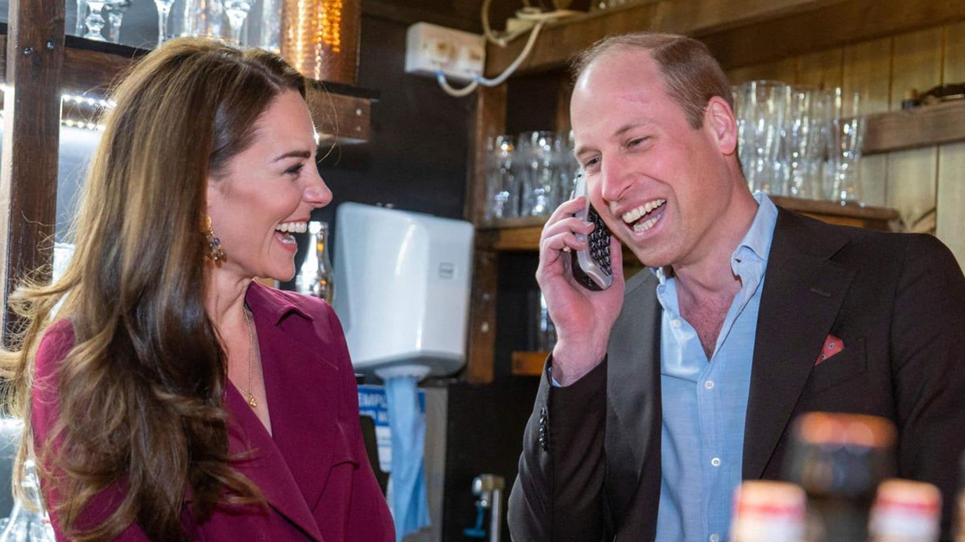 A beaming Prince and Princess of Wales return to royal duties