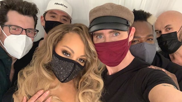 Mariah Carey's glam squad is also her voting squad.