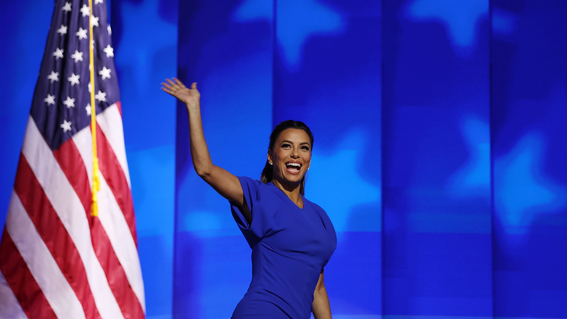 Eva Longoria brings the house down after asking DNC crowd to chant in Spanish 'She Se Puede!