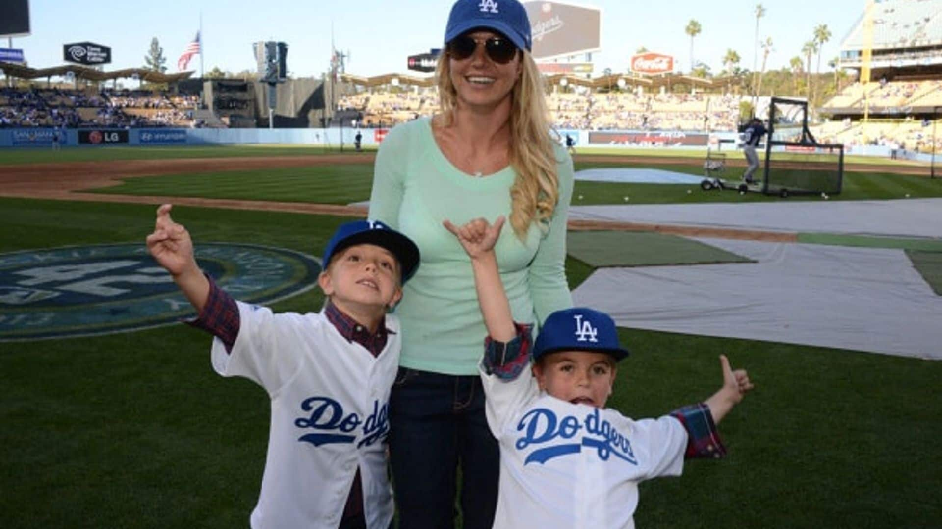 Britney Spears recreates 'Oops, I Did It Again' album cover with two sons