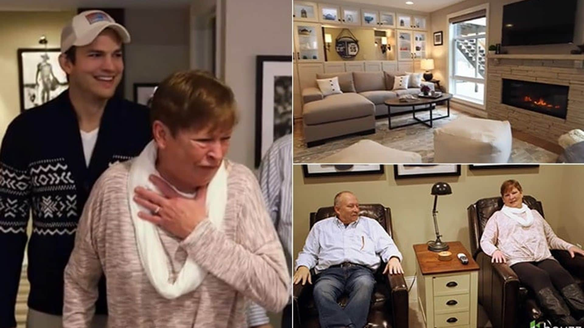 Ashton Kutcher surprises mom by transforming his childhood home