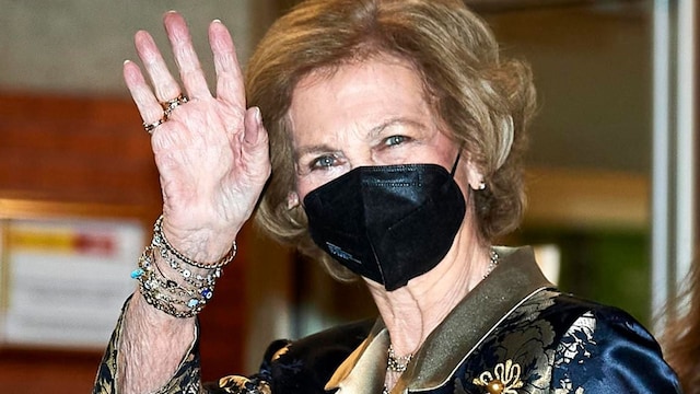 Queen Letizia's mother-in-law Queen Sofia enjoys night out in Madrid